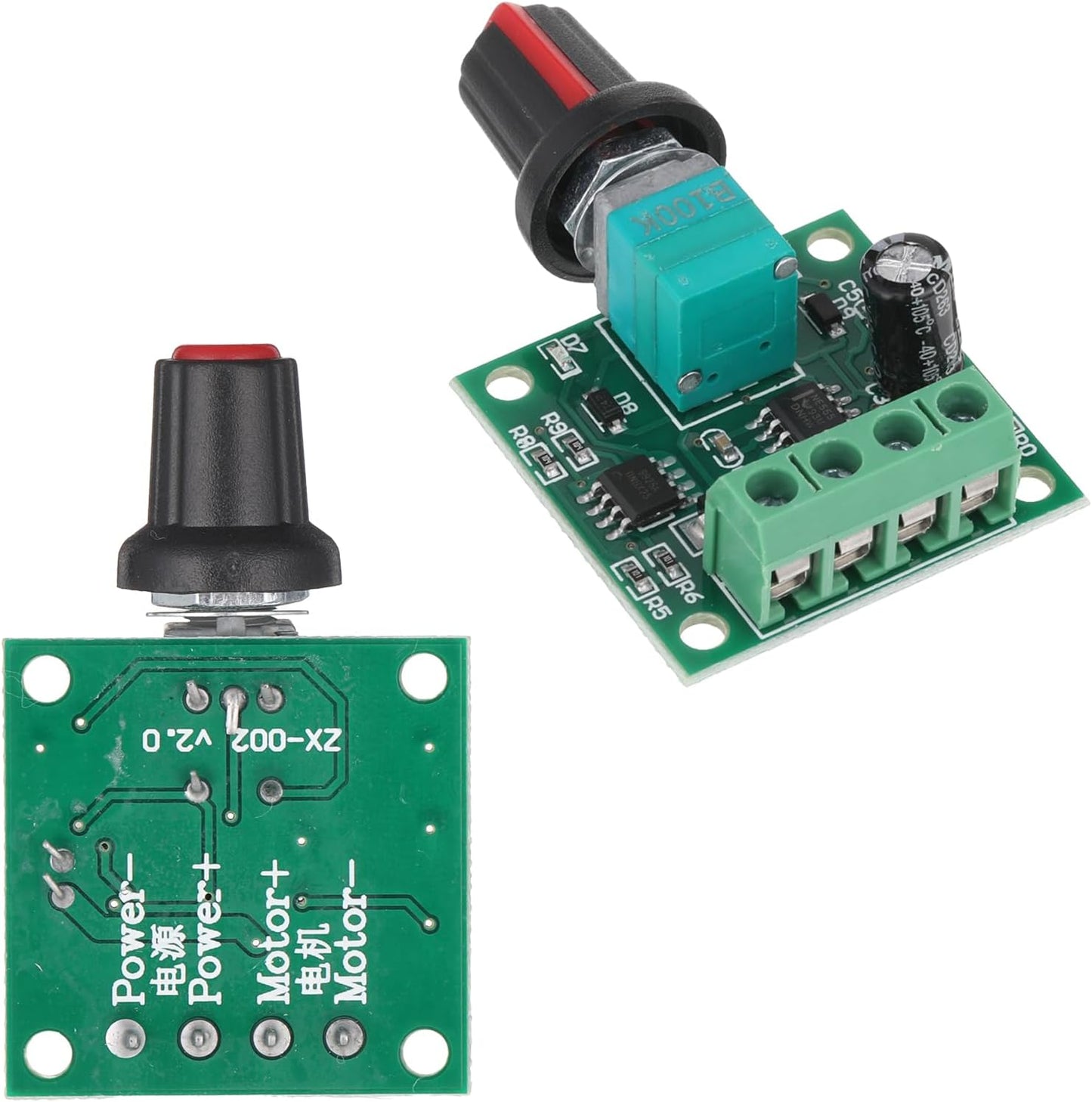Controlador velocidad motor DC ajustable 1.8V-12V con indicador LED