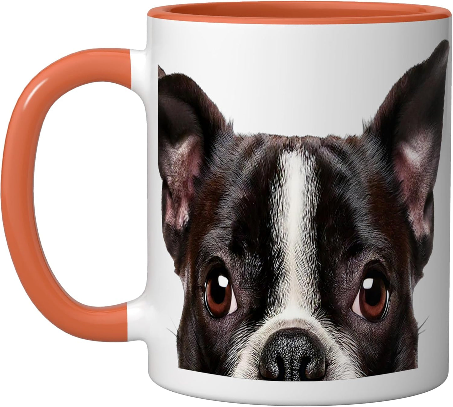 Taza cerámica para mascotas naranja/blanco
