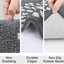 Set 5 Alfombras Baño Antideslizante Microfibra U-Shaped Gris Oscuro