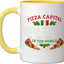Taza cerámica Apizza CT amarillo/blanco
