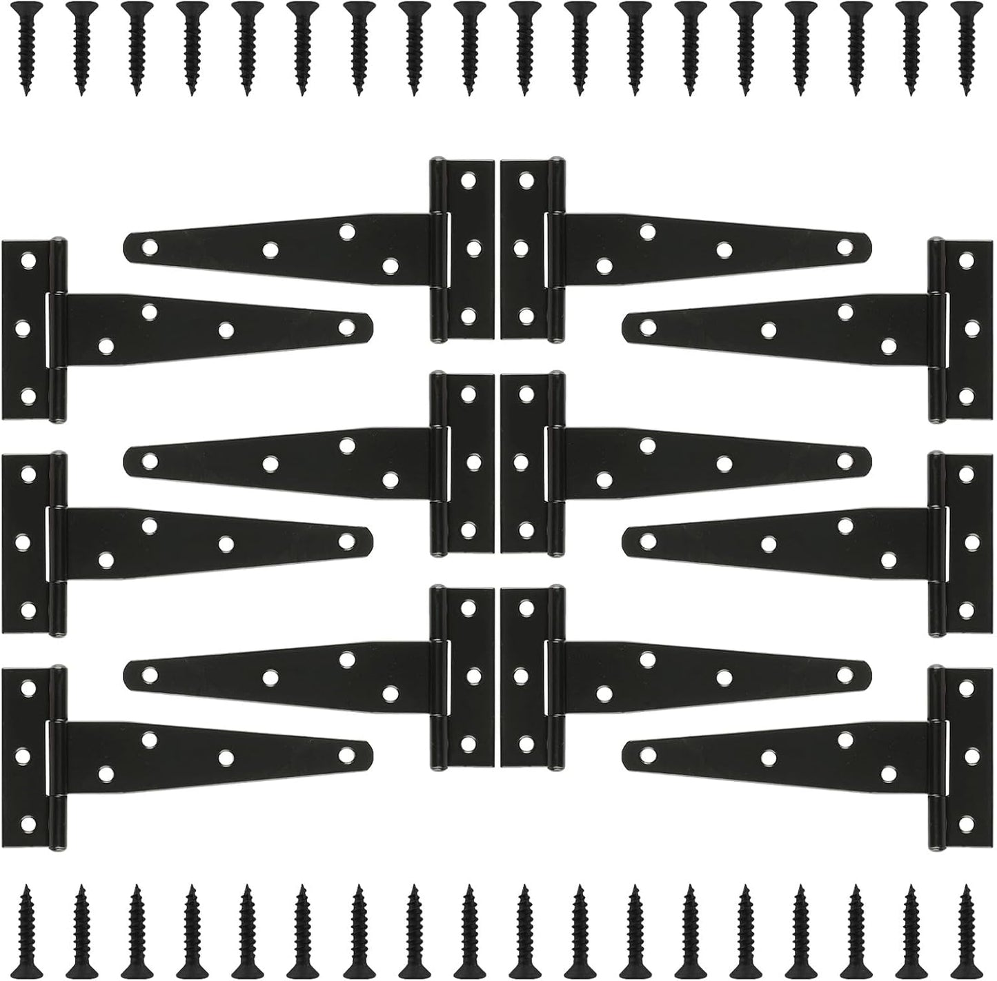 12 Bisagras Correa T 5pulg Resistentes Exteriores Cercas Madera