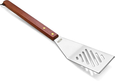 Set 4 herramientas asador acero inox mangos madera