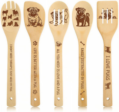 Set 5 Utensilios Bambú Decorativos para Inauguración