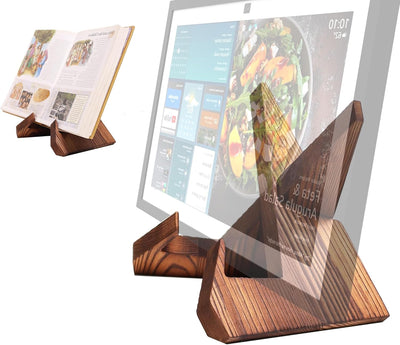 Soporte de madera maciza para Echo Show 15 con 4 almohadillas antideslizantes
