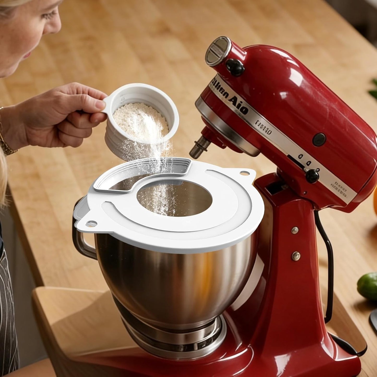 Guarda de salpicaduras de silicona para KitchenAid 4.5-5 Qt con boquilla de vertido sin BPA