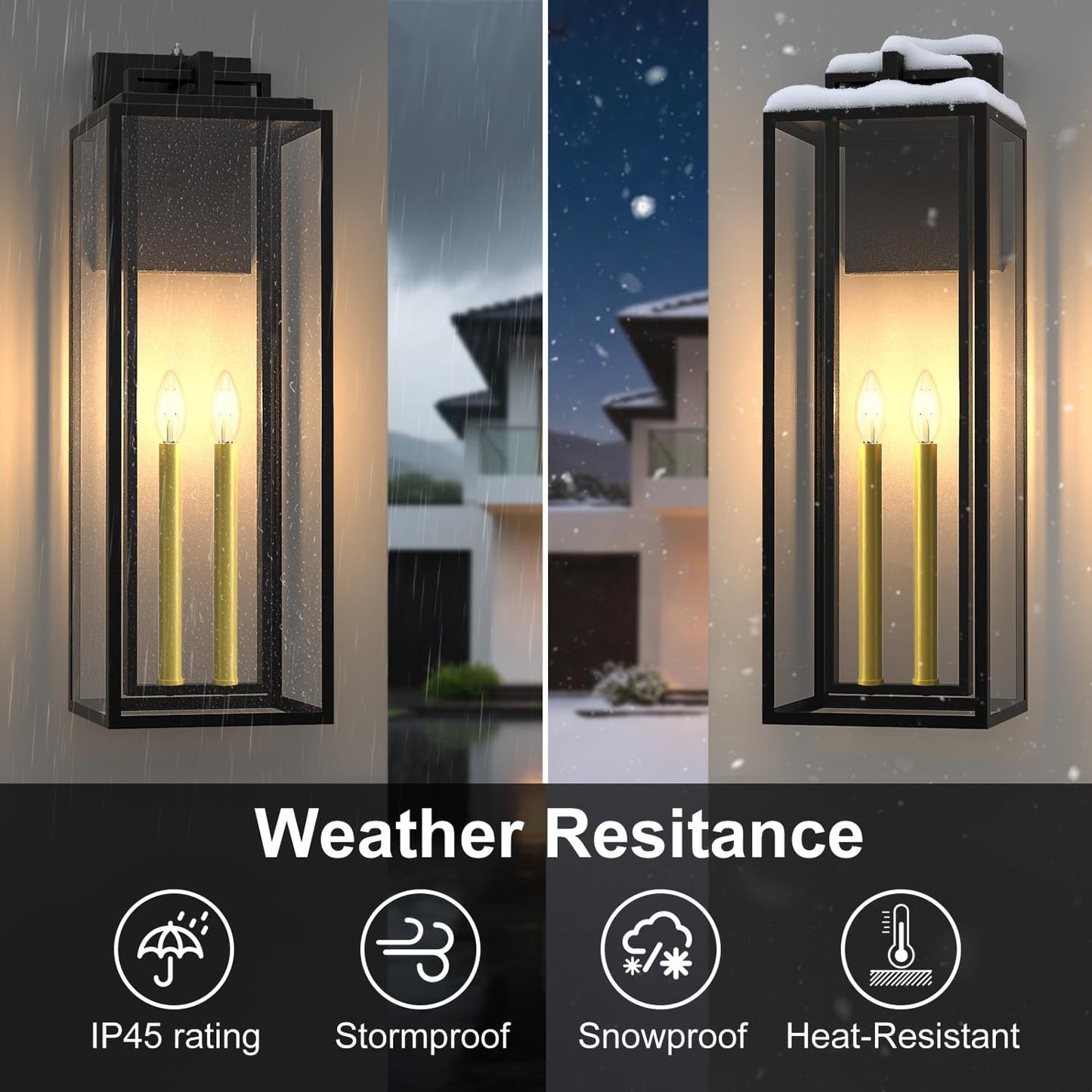 Luces pared exteriores modernas E12 impermeables