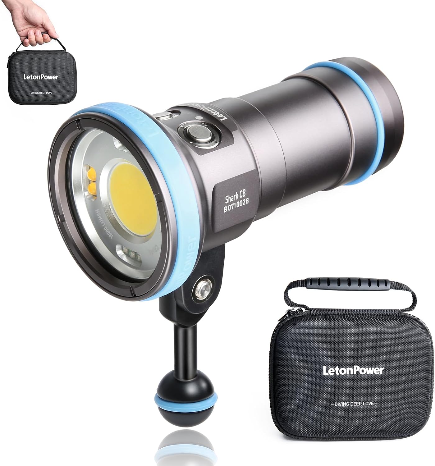 Luz buceo 6000 lúmenes 393pies 96 CRI 120grados
