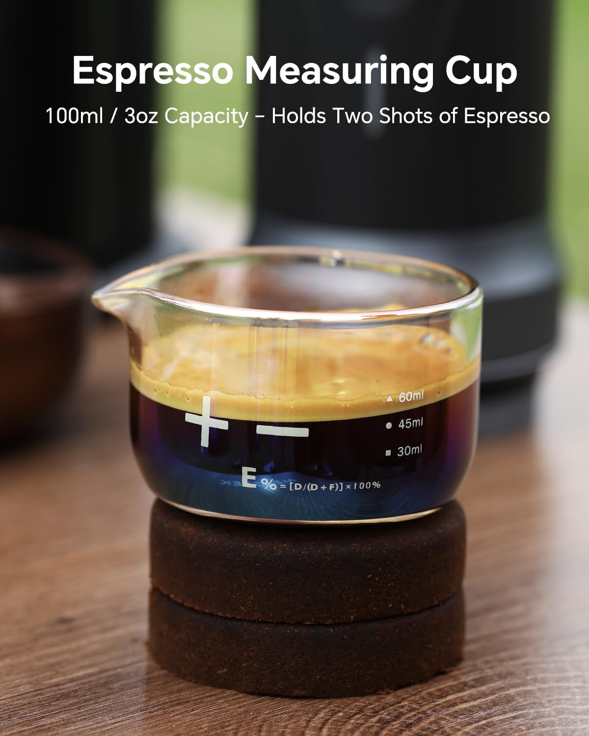 Tazas medidoras de café expreso de vidrio con capacidad 3 oz