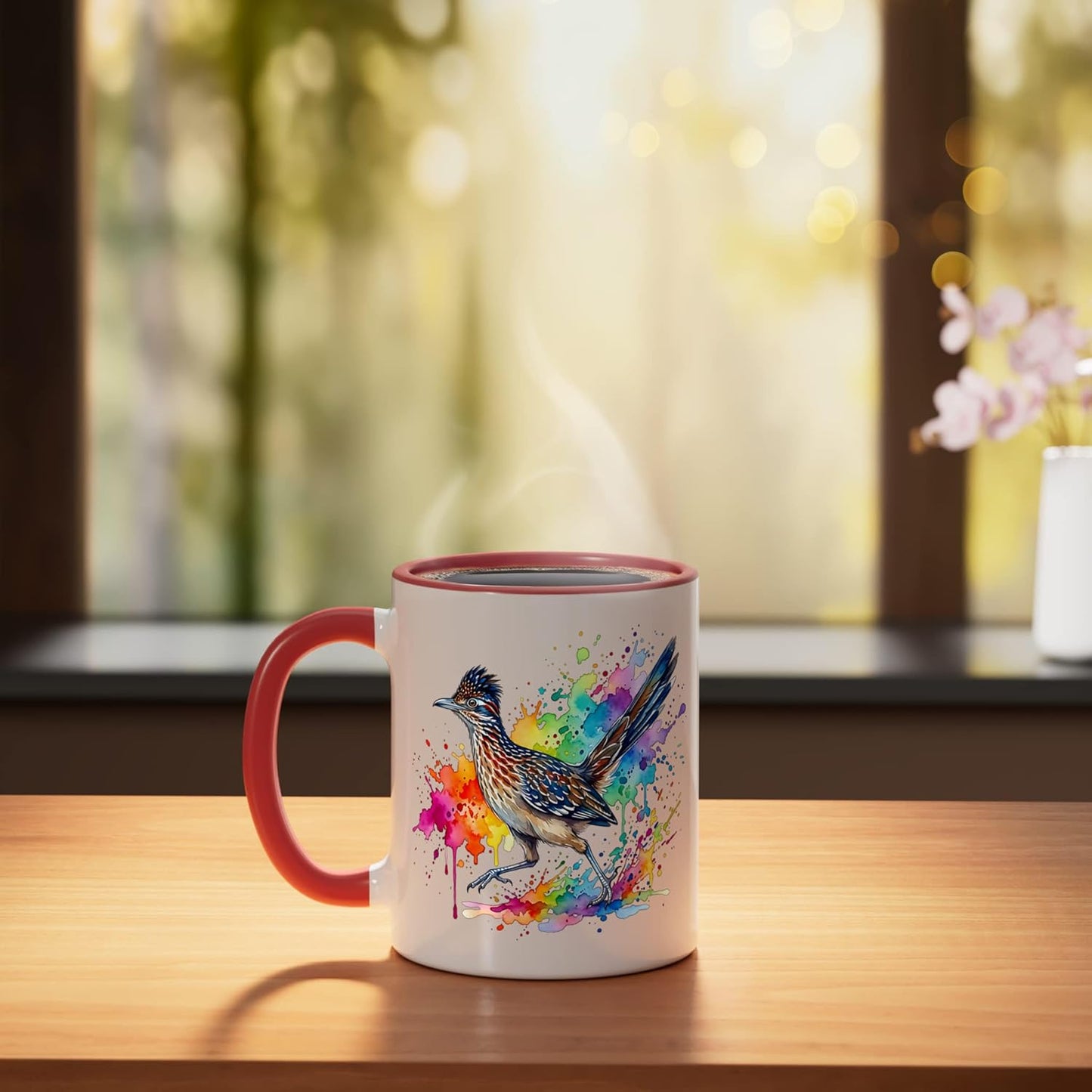 Taza Cerámica Roja/Blanca