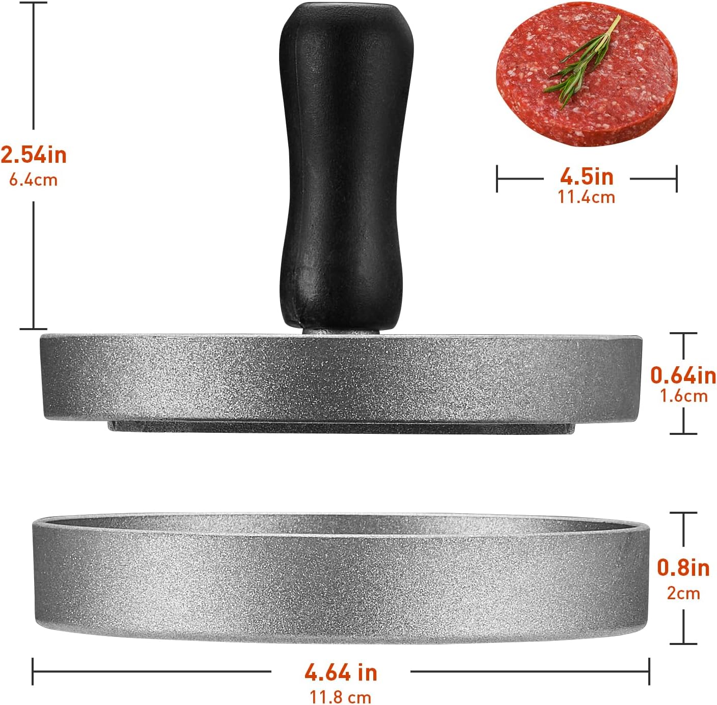 Molde antiadherente aluminio para hamburguesas 100 papeles gratis