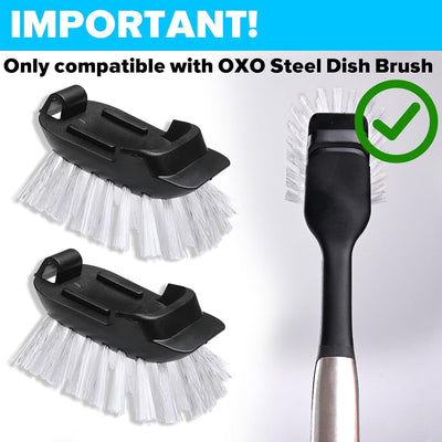Recambio cepillo platos acero OXO set 8 cabezales