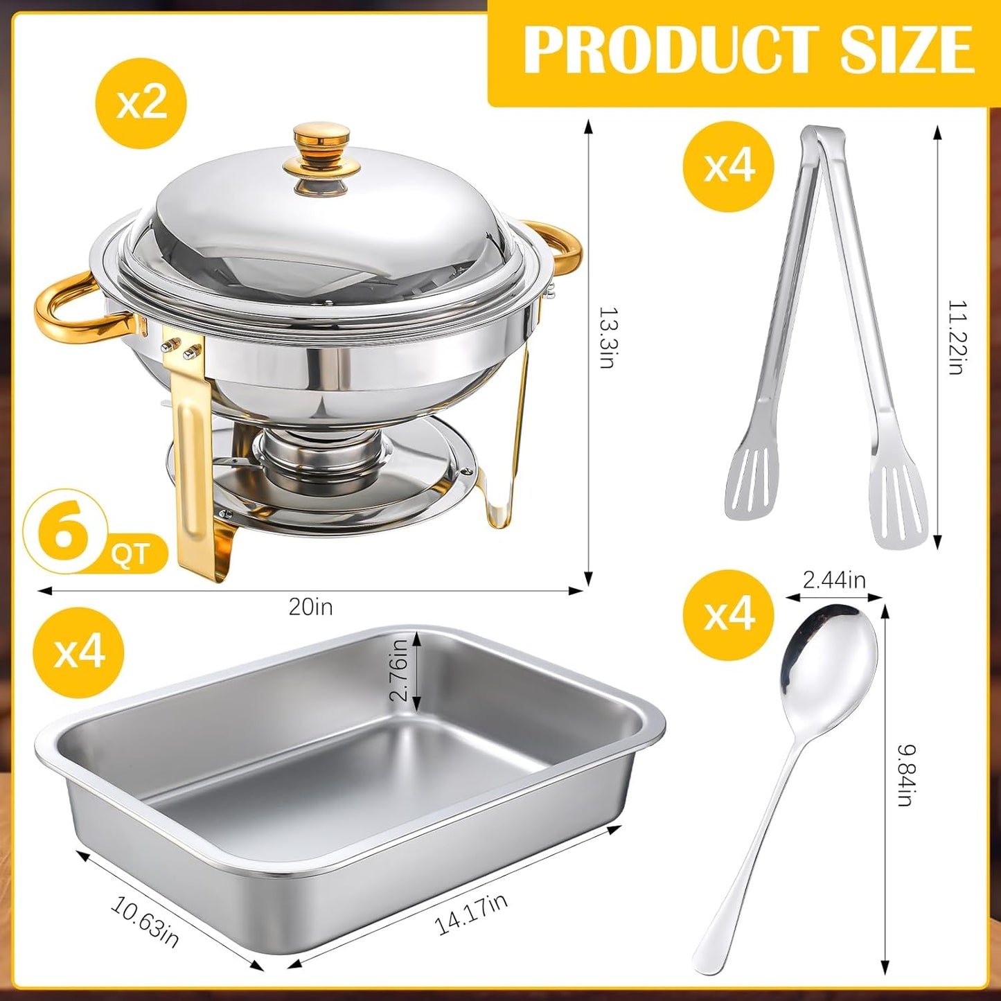Set 2 Pzas Platos Acero Inox 4 Bandejas Metal