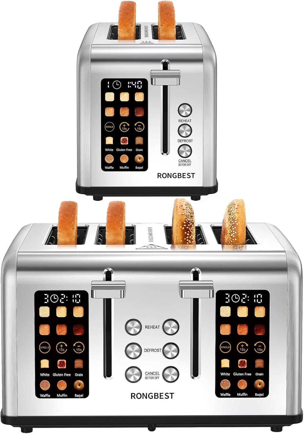 Panini acero inox con pantalla tactil 2 rebanadas