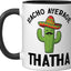 Taza cerámica Nacho Average THATHA abuelo mexicano negro/blanco