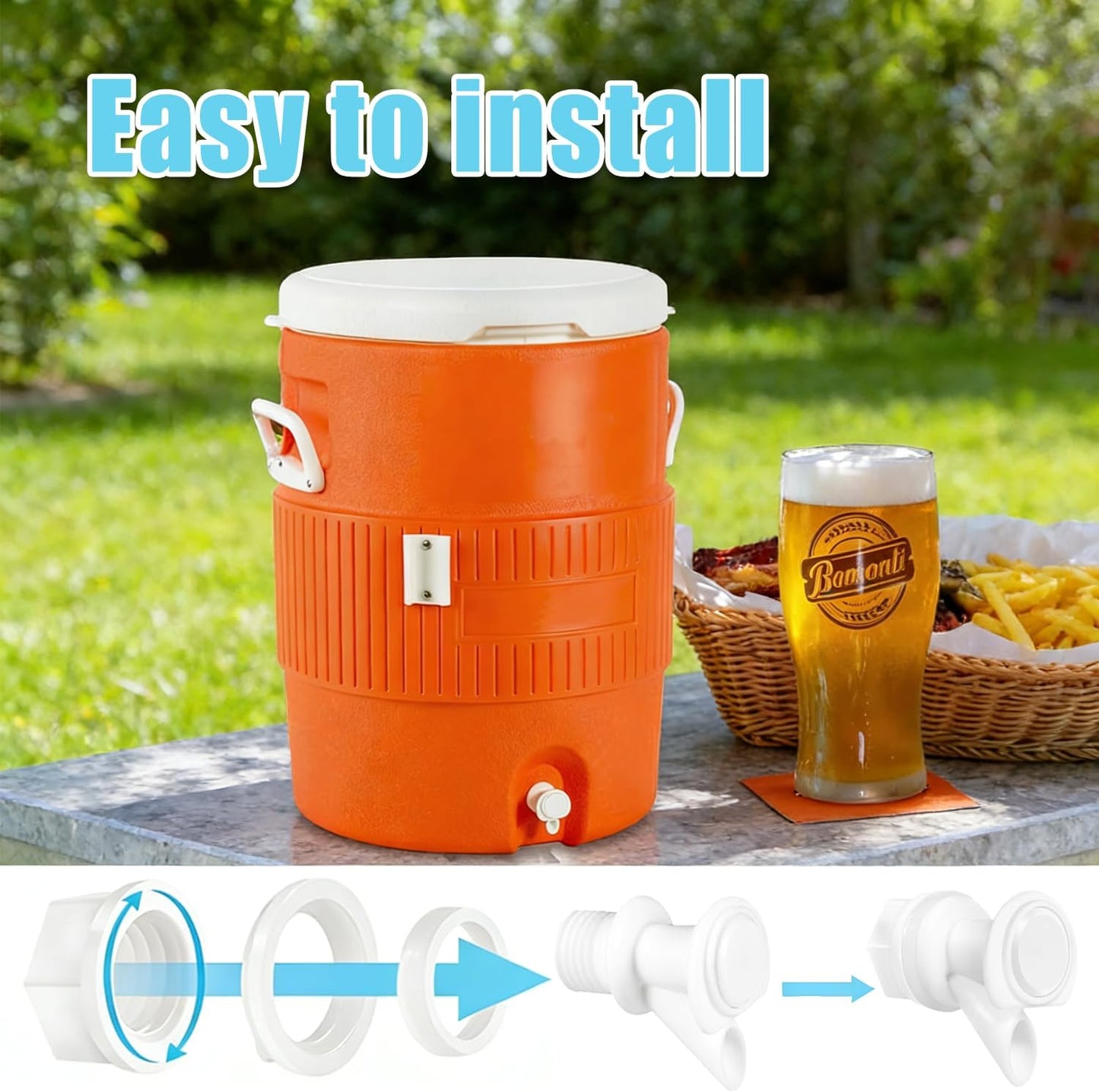 Repuesto espiga refrigeradora comp Igloo 2-10gal grifo duradero