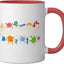 Taza de cerámica para manualidades roja/blanca