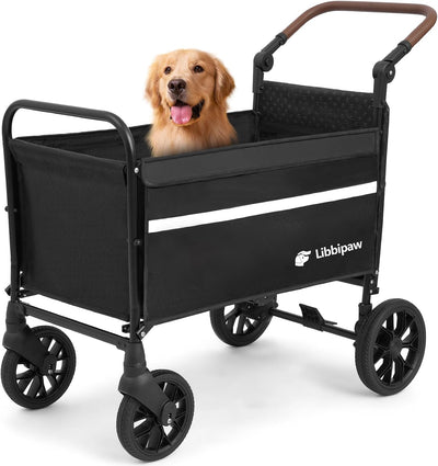 Carro perros medianos y grandes plegable con rampa y freno negro