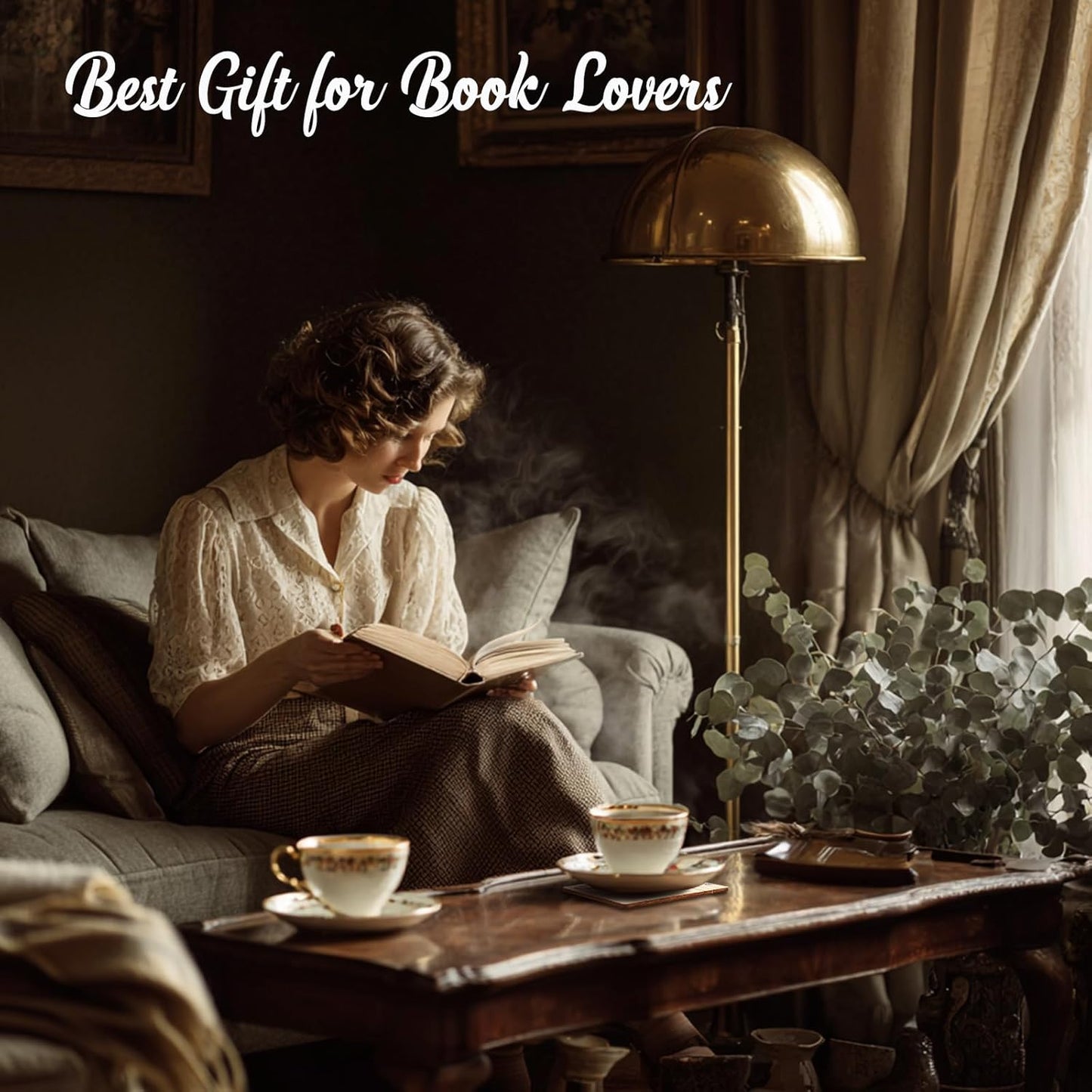 20 Posavasos Madera para Bebidas Vintage Biblioteca