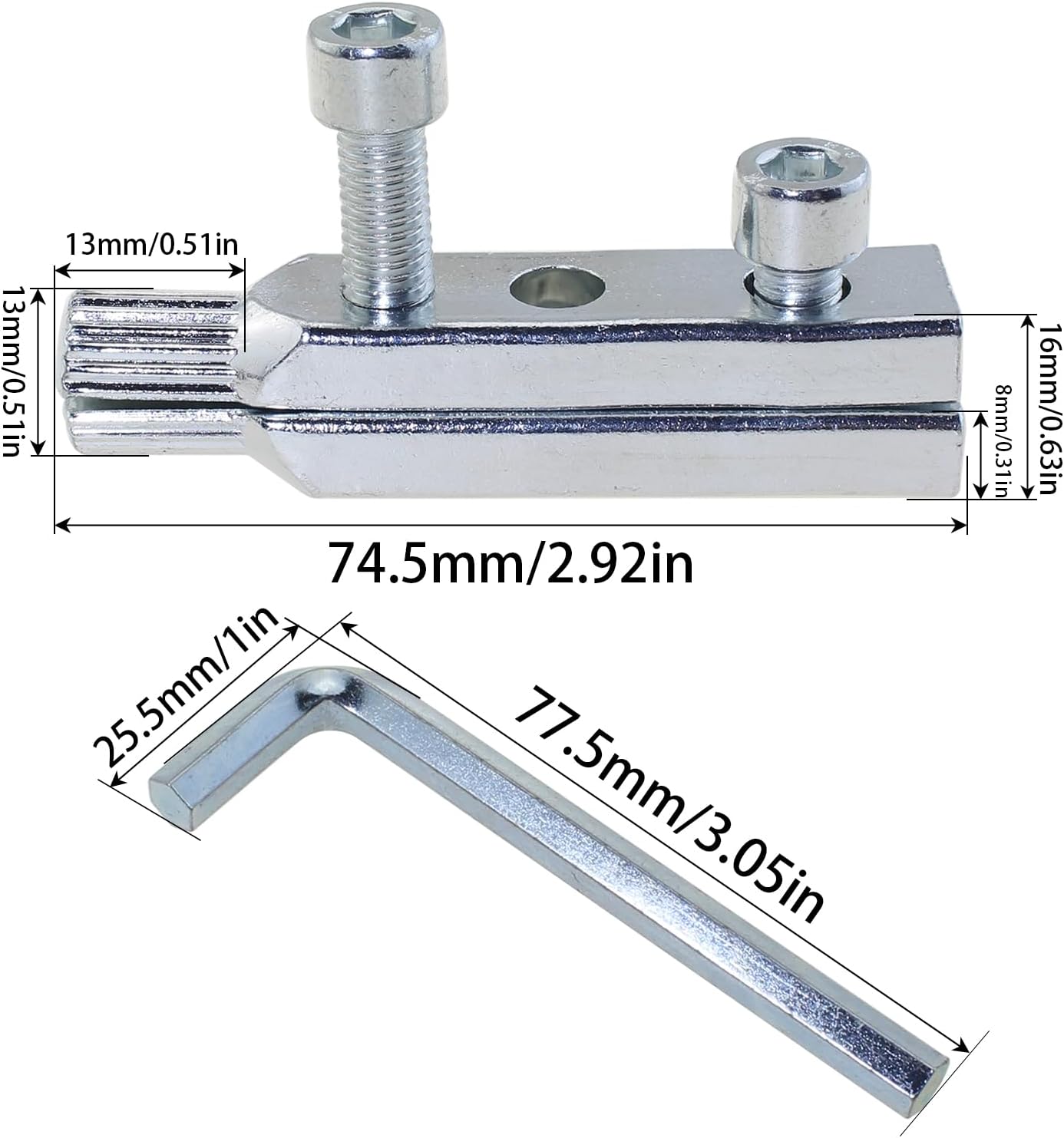 Juego herramientas extracción tubería acero carbono llave hexagonal