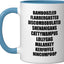 Taza Cerámica Azul/Blanco Palabras Locas