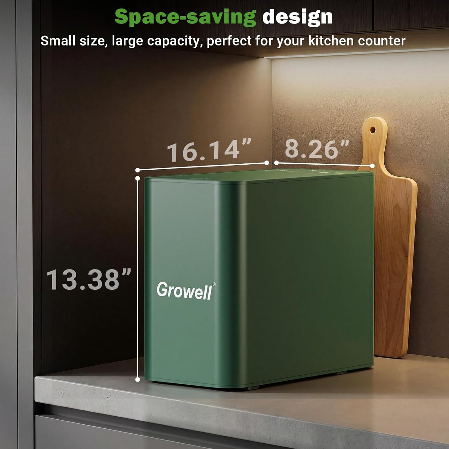 Compostador eléctrico 3.2L sin olor para cocina con pantalla