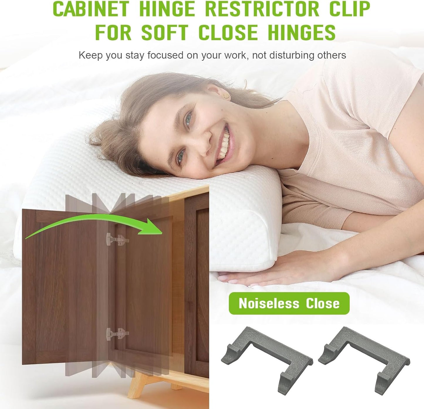50 Clips Restrictor Bisagra 86-90 Grados Puerta Gabinete