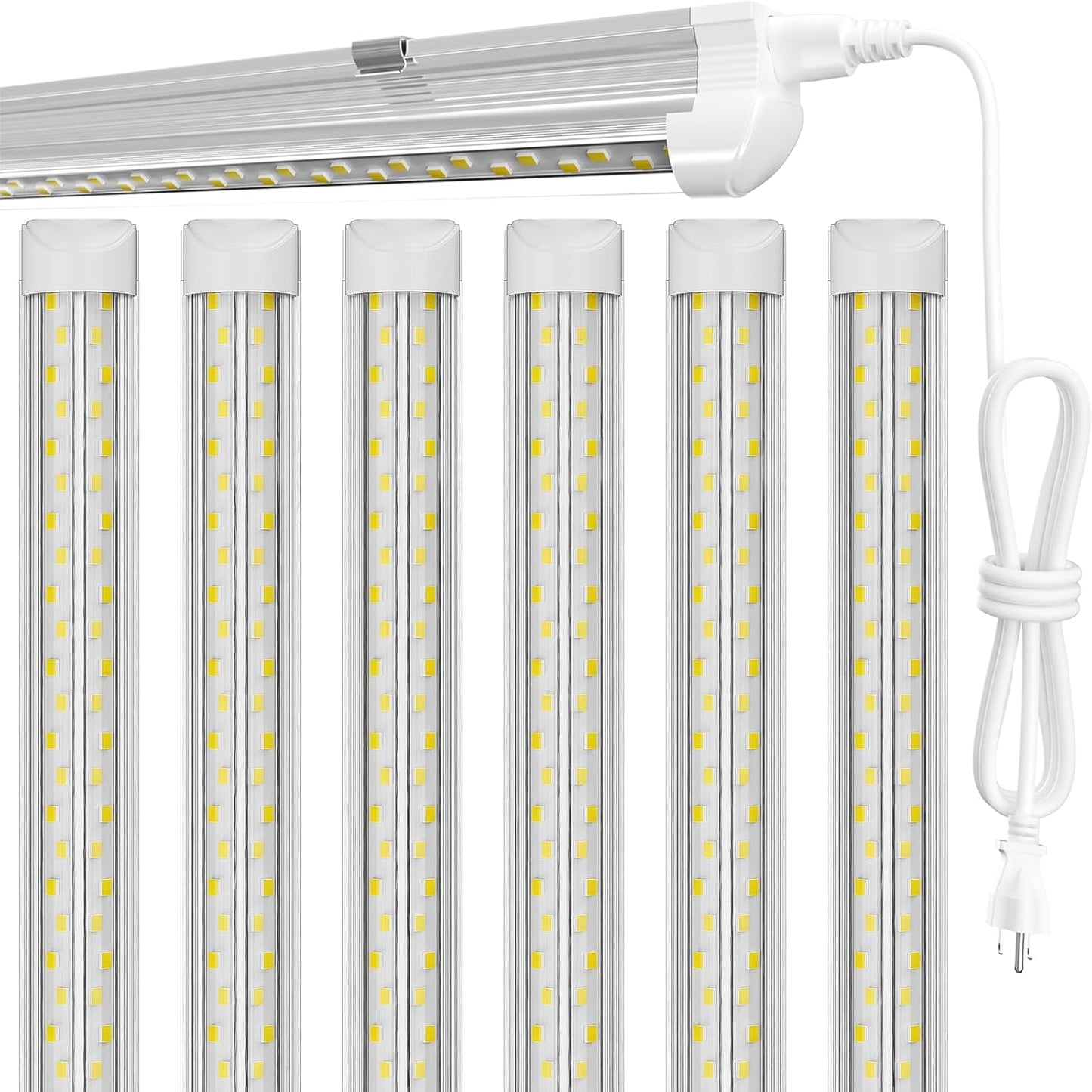 Luz LED tienda 4ft 50W 7500lm T8 enchufable cubierta transparente
