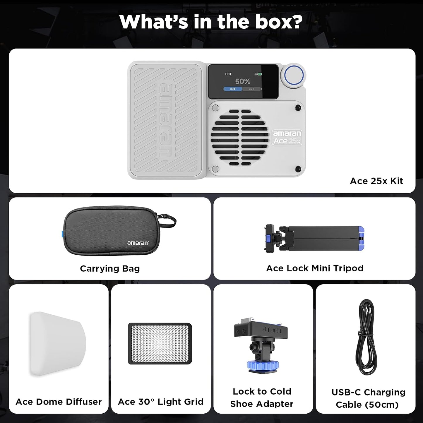 Kit Luz LED Bicolor Mini Video 1636Lux Batería 4500mAh PD