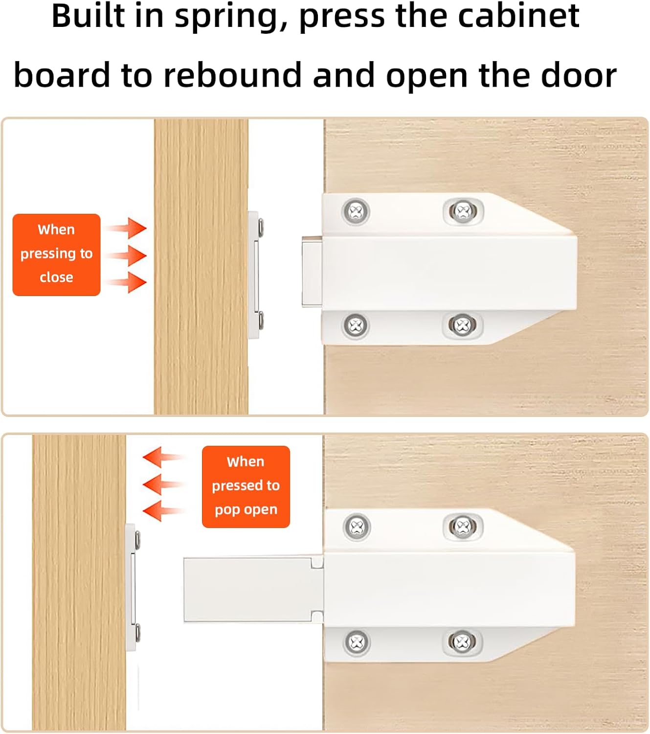 2 Cierres Magnéticos para Puerta Cocina Blanco