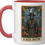 Taza Cerámica Tarot Plague Doctor Roja/Blanca