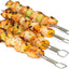 Brochetas acero inox doble punta 12pulg set 4
