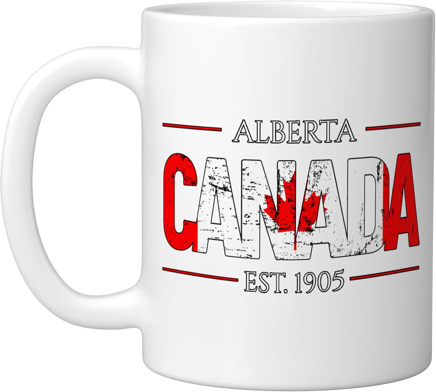 Taza Cerámica Blanca Canadá Alberta
