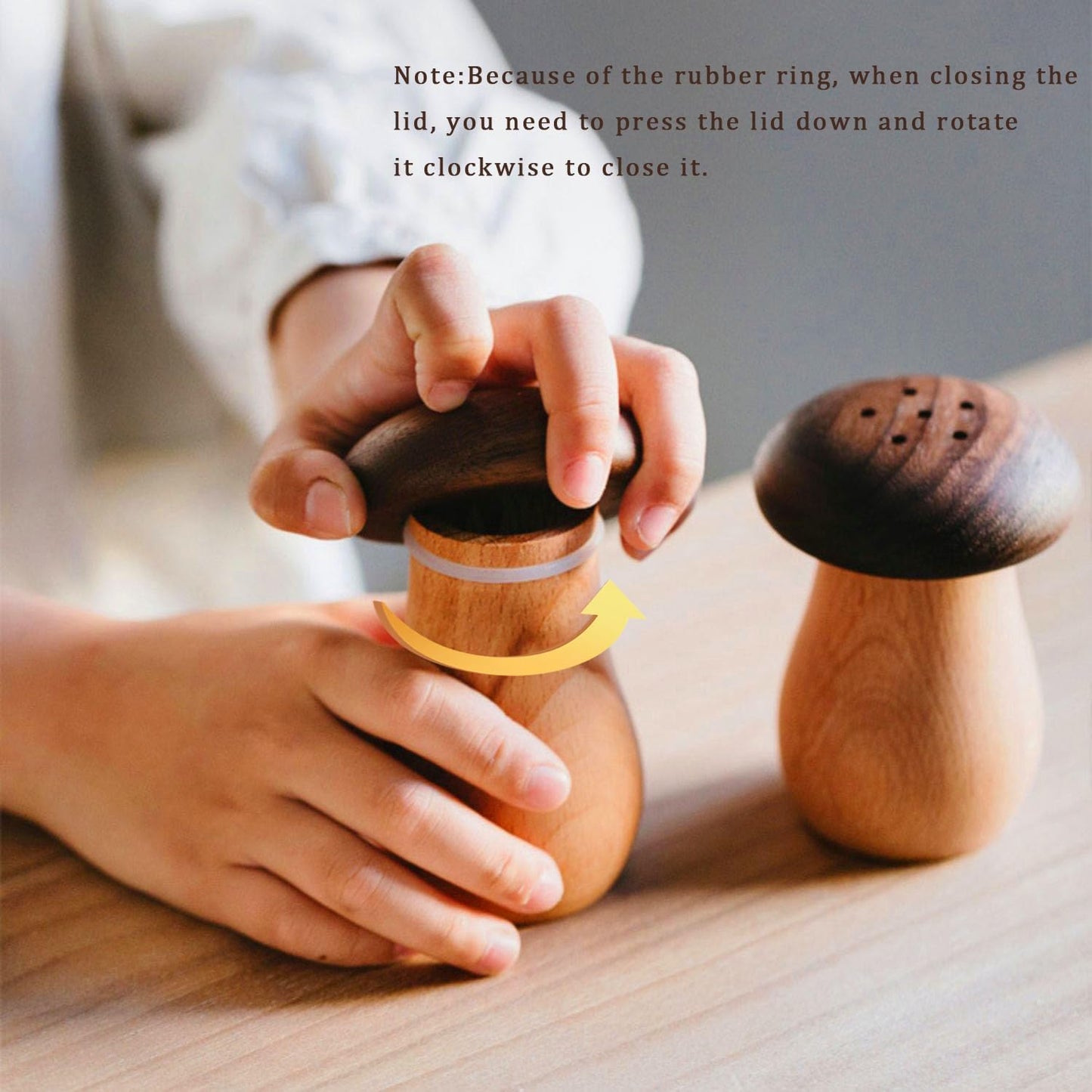 Juego de salero y pimentero de madera para cocina y hogar