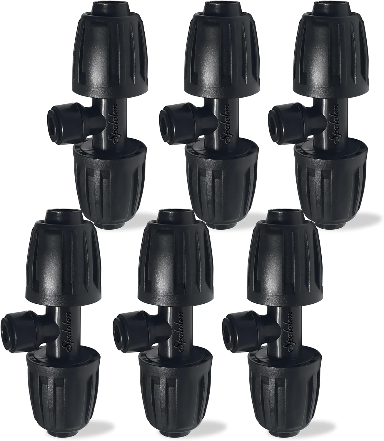 6 Conectores T Riego Goteo 1/2-1/4pulg Antifugas