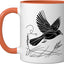 Taza Cerámica Grackle Line Art Naranja/Blanco