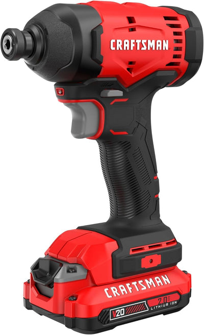 Destornillador inalámbrico 1/4 con batería 2 Ah luz LED 2900 RPM