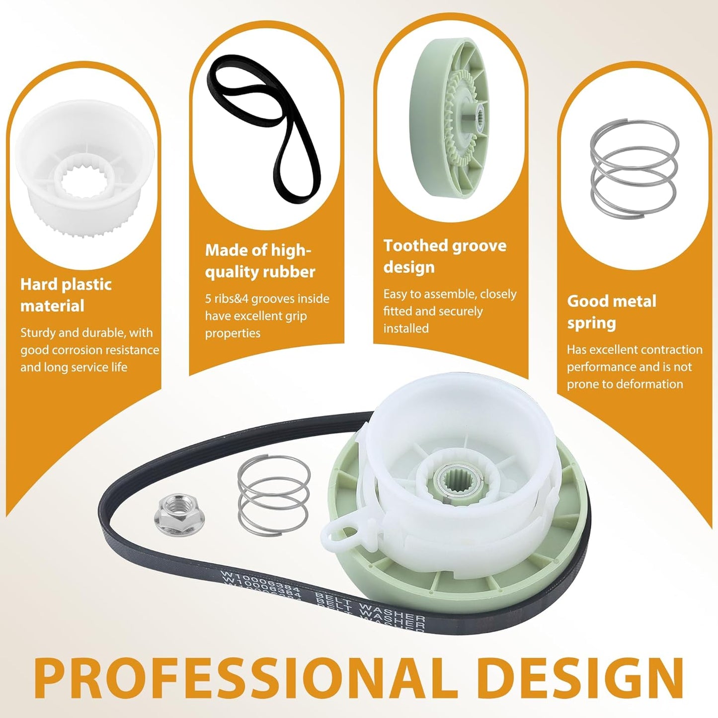 Kit embrague polea y correa transm. comp Whirlpool
