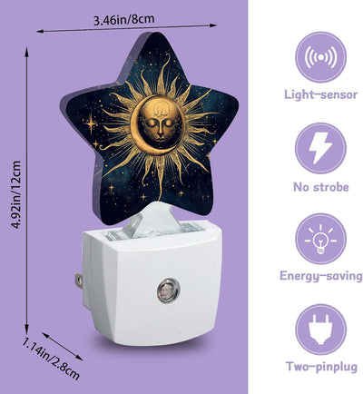 Luz Nocturna Astrología Sensor Automático Pared Dormitorio