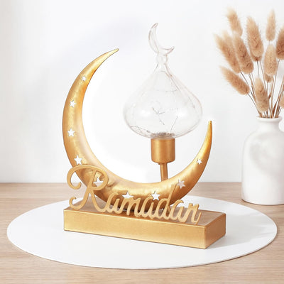 Lámpara LED Ramadán Eid Mubarak Luna Estrella Boho para hogar