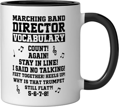 Taza Cerámica para Director de Banda Negro/Blanco