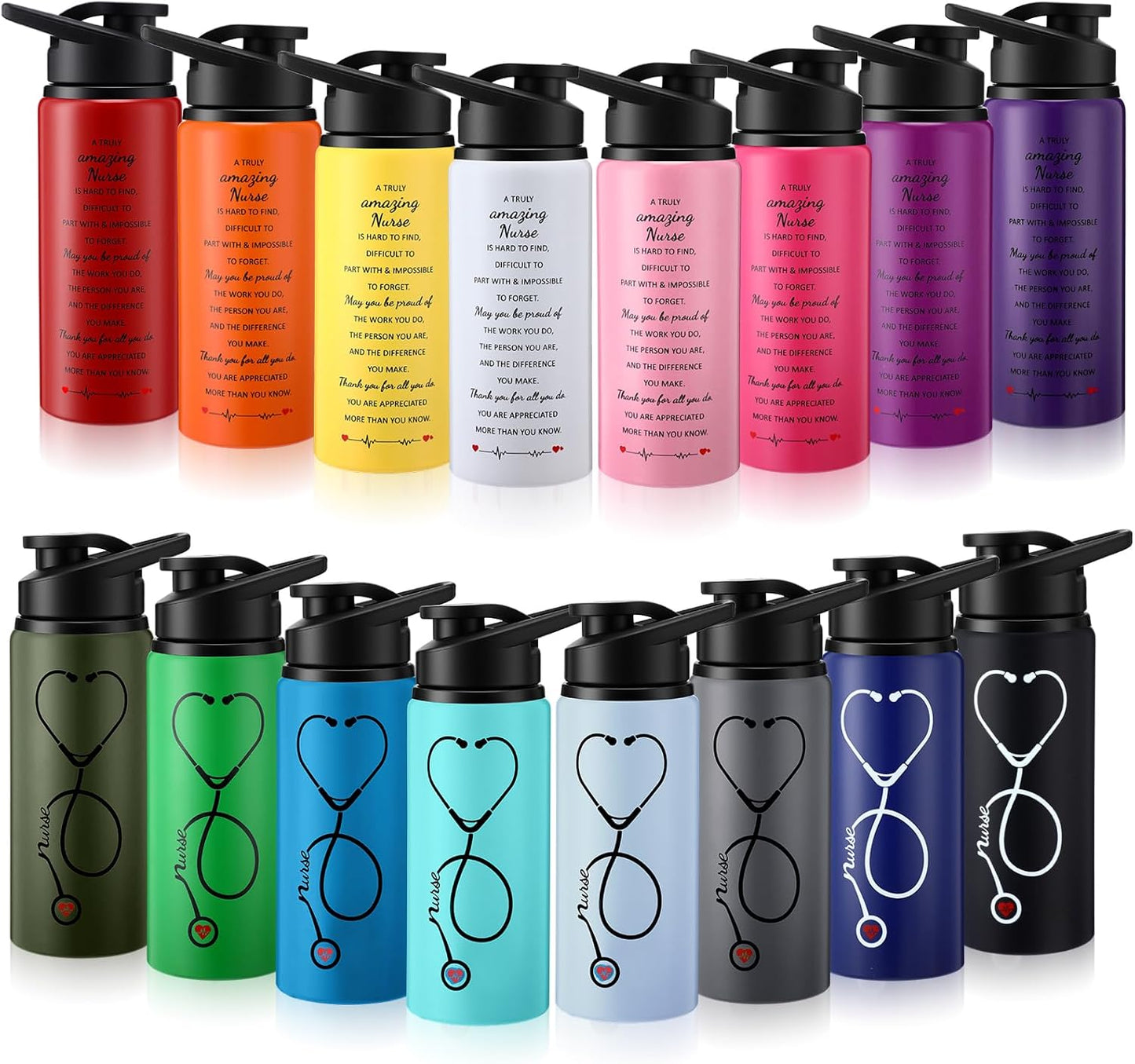16 Vasos Aluminio 20oz Regalo Enfermeras