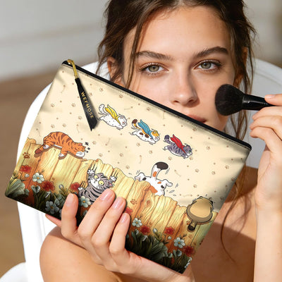 Bolsa cosméticos impermeable mujer cremallera suave 10x8pulg