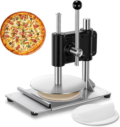 Máquina prensa masa pizza acero inox 9.5pulg