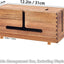 Caja organizadora cables madera acacia 4ft para escritorio