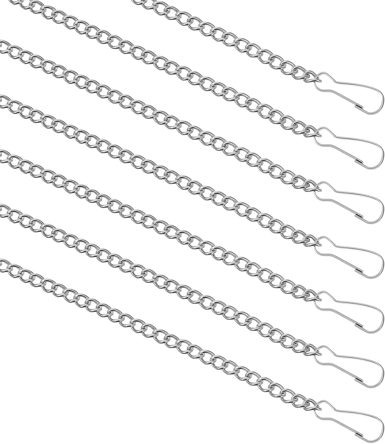 10 Cadenas Colgantes Vidrieras 20pulg Plateadas Versátiles