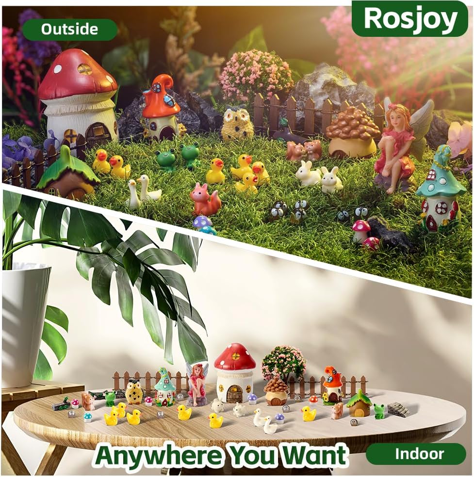 Kit 40 Pzas Accesorios Jardín Hadalas Mini Resina