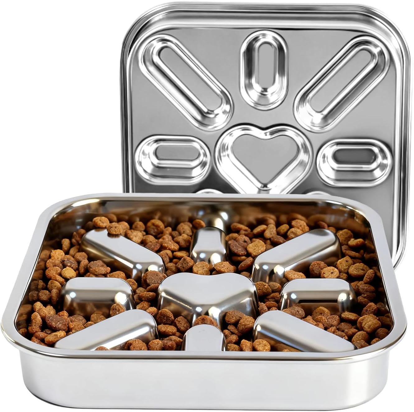 3 Tazas Acero Inox Perros Grandes Base Antiderrap