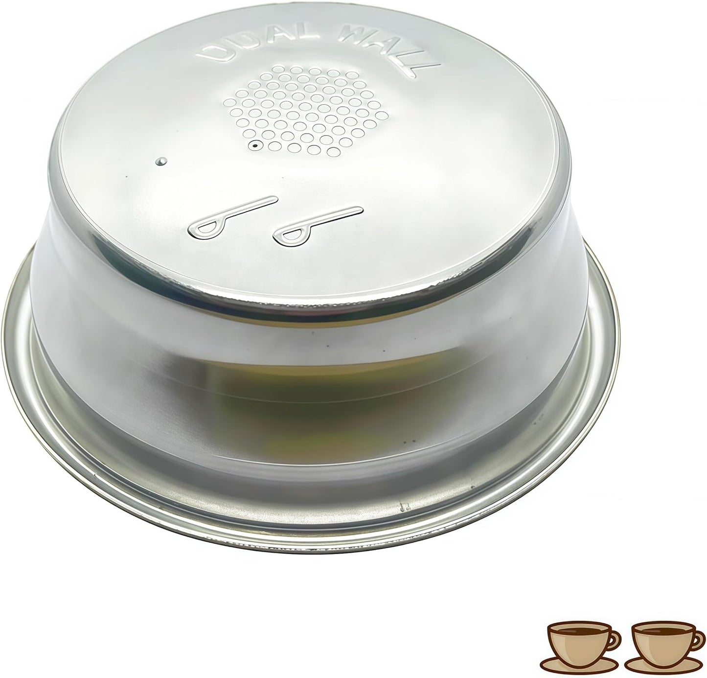 Cesta de filtro de doble pared para 2 tazas compatible con Breville Barista Series
