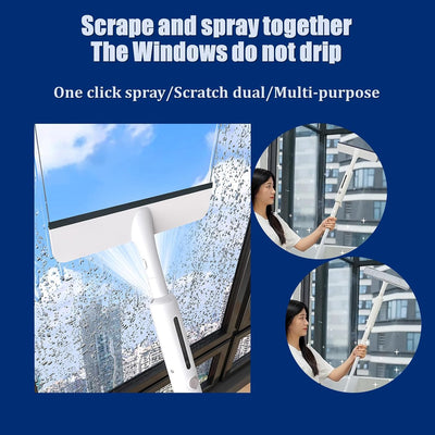 Escobilla ventanas con aerosol poste extensión doble cara