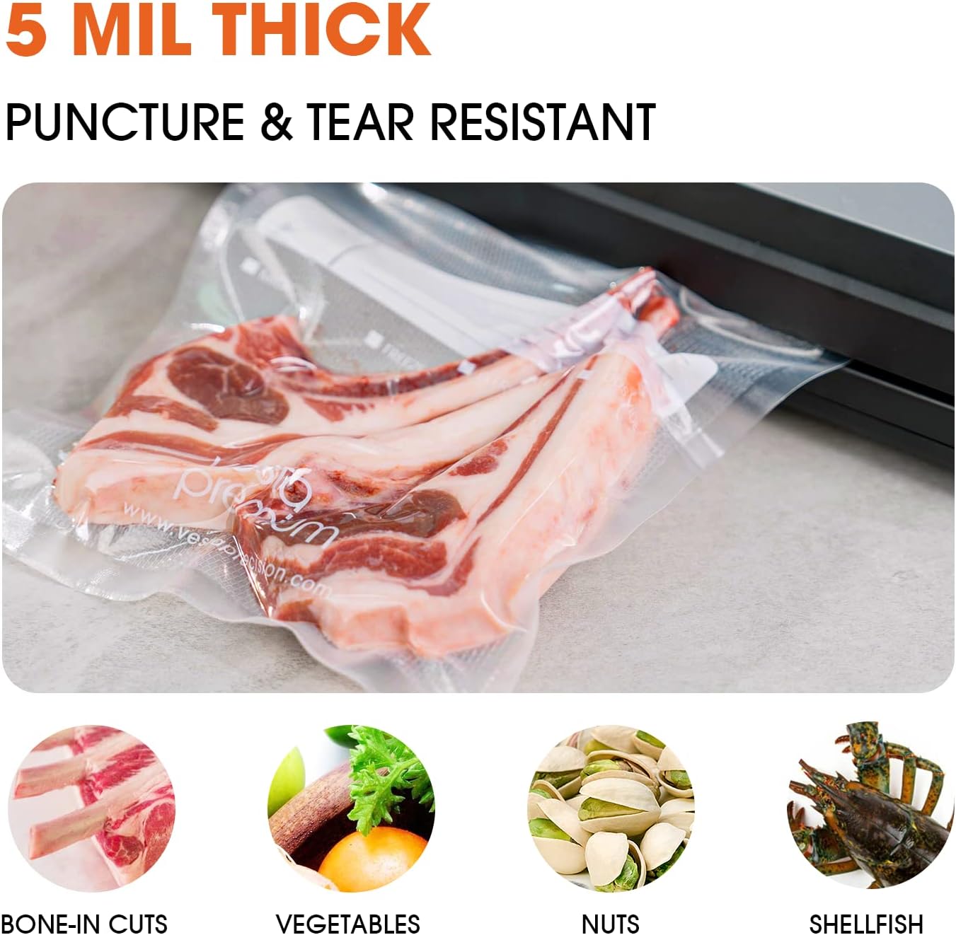 Cocina sous vide con control por app y bolsas para sellado al vacío de 5 mil